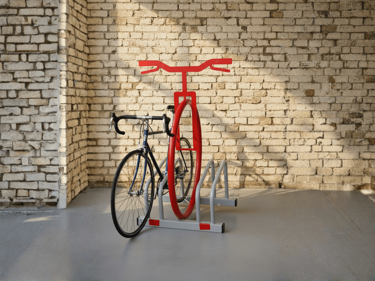 Στάθμευση ποδηλάτου κόκκινο σχέδιο