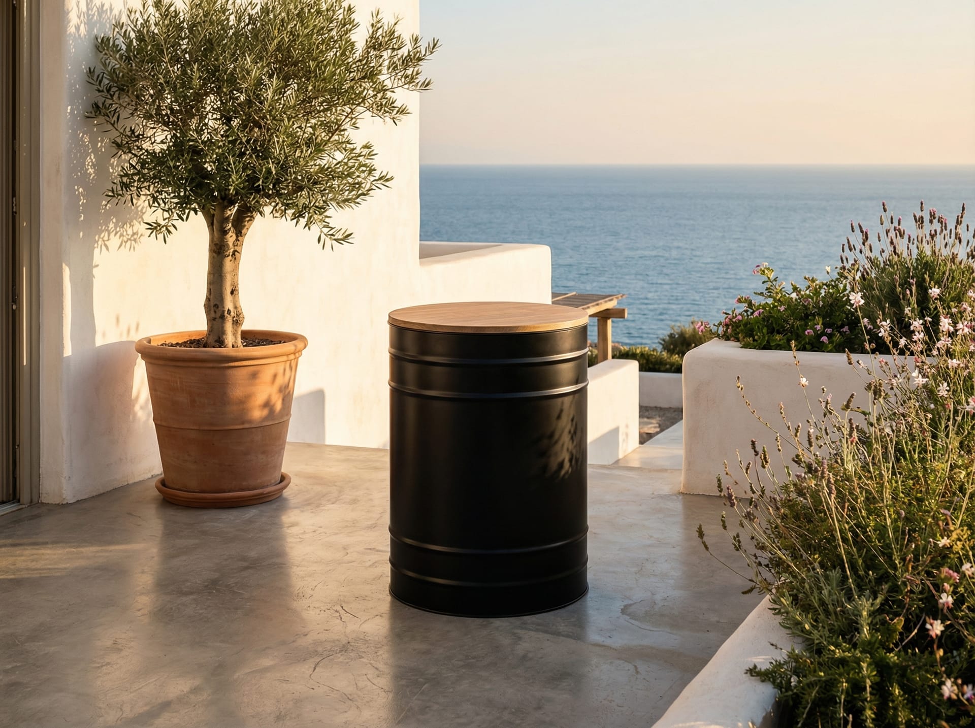 Κυλινδρικό τραπέζι βαρέλι 